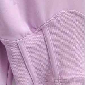 Elegante sudadera con cremallera frontal para mujer con bolsillo de canguro y tela Interior cálida - Product Image 3