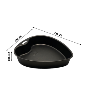 ถาดรองเค้กแบบไม่ติดรูปหัวใจขนาด Ø26ซม. สำหรับจานและกระทะสำหรับขนมอบขนมหวาน - Product Image 3