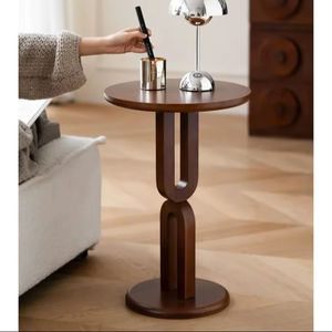 Mesa de Centro de Madera de Mango con Acabado Nogal - Product Image 1