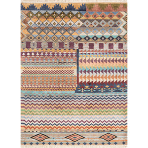 Alfombra de Seda Gris y Negra Anudada a Mano Manchaha Luv-544, Diseño Geométrico Rectangular para Sala de Estar, Alfombra de Estilo Puzzle para el Hogar y el Automóvil - Product Image 1