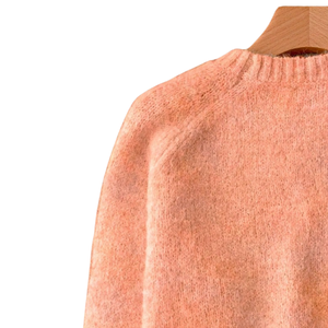 Pull en mohair doux pour femme, col rond, manches longues, coupe ample, chaud, décontracté, léger, en laine duveteuse, tendance hiver - Product Image 4
