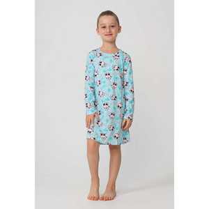 <b>Girls</b> Long-Sleeved Oval Tunic Comfortable <b>Sleepwear</b> with Chic Collar - Product Image 3
