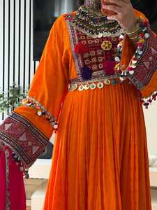 Kuchi afghan fait à la main ethnique tribal traditionnel brodé femmes robe afghane taille longue en multicolore OEM ODM entretenu - Product Image 4