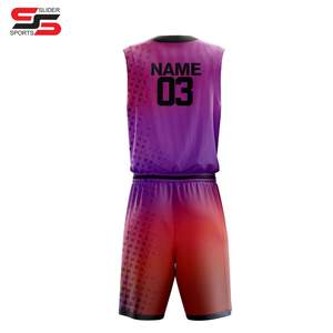 Venta al por mayor nuevo diseño sublimación Último precio alta calidad Reversible totalmente personalizado logotipo baloncesto uniforme reversible - Product Image 2