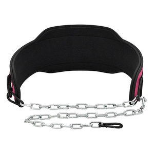 Ceinture de musculation en néoprène personnalisée avec logo, offre un soutien lombaire et des fonctions de traction avec chaîne en acier - Product Image 5