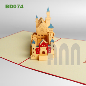 Maquette 3D Pop-Up du Château de Neuschwanstein Faite à la Main, en Papier de Haute Qualité, Paysage, Promotion Thanksgiving, Écologique et Recyclable - Product Image 2