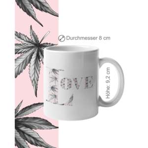 Ceramic Cannabis Love Novelty Mug for Presents - Product Image 3