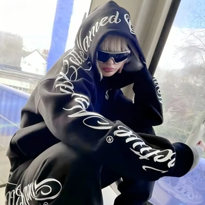 Haute qualité épais 100% coton solide décontracté Pass X sweat à capuche Logo personnalisé polaire lourd surdimensionné blanc hiver saison à capuche - Product Image 2