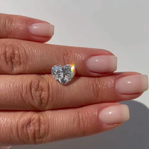 Diamants synthétiques de laboratoire en vrac, taille cœur fantaisie toutes couleurs, certifiés IGI, clarté VS supérieure, couleur D blanche, pour bijoux - Product Image 1