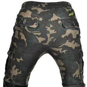 Jeans de motard slim fit camouflage personnalisés avec protections CE, ignifuges, % coton, panneau élastique, confort - Product Image 5