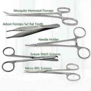 Precio de fábrica Kit de herramientas de sutura Juego de sutura Kit de instrumentos quirúrgicos Botiquín médico de primeros auxilios Acero inoxidable 2 años de garantía OEM - Product Image 6