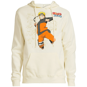 OEM Design de logo personnalisé Sweats à capuche de couleur ivoire 100% coton polaire coupe normale pour hommes avec des graphiques personnalisés imprimés de BD - Product Image 1