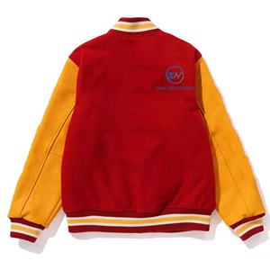 Chaqueta Universitaria con Mangas de Cuero, Nueva, de Alta Calidad, Hecha a Medida, Estilo Casual 2025, con Parches de Béisbol - Product Image 2