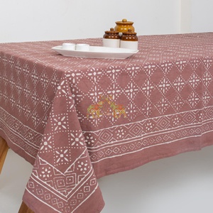 Mantel 100% Algodón con Estampado Dabu, Personalizado, Extra Grande, Decoración del Hogar, Estilo Rústico, para Regalos - Product Image 3