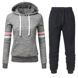 Survêtement Femme Ensemble deux pièces Hiver Chaud Hoodies + Pantalon Pullovers Sweatshirts Femme Jogging Femme Vêtements Sports Suit Outfits - Product Image 4