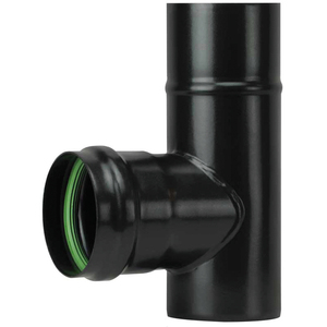 Conector en T para Estufa de Pellets Light M/F Sin Junta Negro Mate - Product Image 1