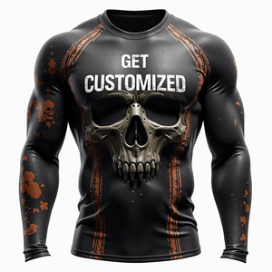 Venta al por mayor personalizada ropa de gimnasio transpirable sublimado Rash Guards para MMA deportes de combate personalizados entrenamiento atlético - Product Image 6