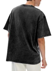 Fabricantes de Ropa Urbana, Camisetas Personalizadas Y2K de Algodón Lavado con Ácido, Diseño Gráfico Vintage, Impresión DTG, Camisetas Extra Grandes para Hombre - Product Image 4