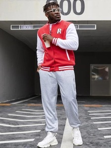 Conception personnalisée de haute qualité Veste à capuche universitaire en laine décontractée hiver Service OEM Prix de gros compétitif Toile Letterman - Product Image 4