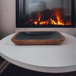 Artesanos indios pintados a mano, bandeja para servir de esmalte negro, mango, madera, resina, artesanía, aperitivos, festivales, fiestas, cocina, suministros para Hotel - Product Image 5