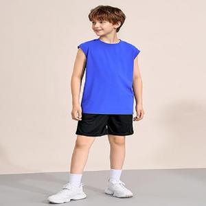 Camisetas sin mangas personalizadas para niños Jersey suave duradero sin mangas con ajuste elástico Elegante y elegante para ropa informal de verano - Product Image 2