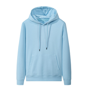 Personalizado de alta calidad para hombre en blanco sudaderas con capucha de algodón sudadera de color sólido sudaderas con capucha para hombre - Product Image 3