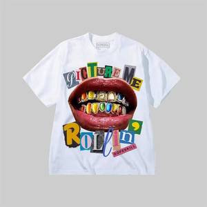 Streetwear T-shirt Sérigraphie Vente en gros Col ras du cou à manches courtes Logo personnalisé Confortable Mode Vêtements vêtements décontractés - Product Image 1