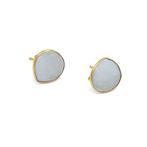 Pendientes de Corazón de Ágata con Encaje Hechos a Mano Dua, Chapados en Oro de 18K, Joyería de Boda Elegante y Moderna, Comercio Global B2B - Product Image 3