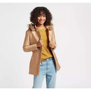 Veste Parka d'hiver pour femmes coupe ample coton épaissi fermeture éclair imperméable col à capuche respirant laine doublée polaire dernière - Product Image 6