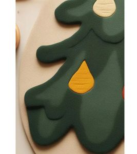 พรมขนแกะทนทานต่อคราบได้ดีดีไซน์แบบใหม่รูปต้นคริสต์มาสแบบแอบสแตรกสไตล์ใหม่สำหรับห้องนั่งเล่นบ้านเด็ก - Product Image 3