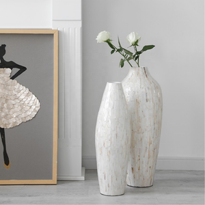 Wholesale Modern Rustic Mother Pearl Tabletop <b>Decorative</b> <b>Vase</b> Scandinavian Style Floor <b>Vase</b> for Countertops Counters-Vietnamese - Product Image 4
