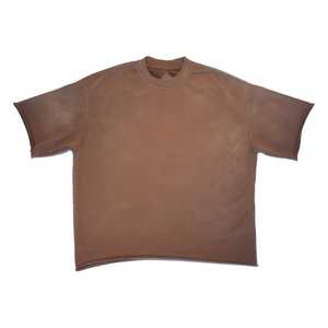 เสื้อยืดผ้าคอตตอน100% สีจางสำหรับผู้ชายใหม่2025 - Product Image 6