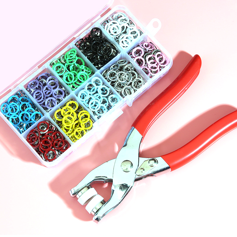 mixed-50set button Metal pliers +  storage box