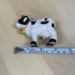 YEEYAYA Scultura in Legno Intagliata a Mano di Mucca 3\" per Decorazione Casa Regalo di Natale o Arredo con Animali da Fattoria dal Zoo - Product Image 6