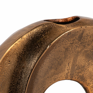 Vase à fleurs en aluminium coulé sur base en or brut fini Vase à fleurs décor à la maison décor de mariage Vase en métal - Product Image 4