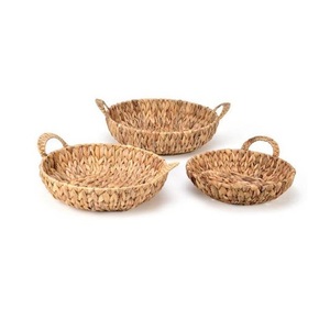 King Craft Viet Woven Tray asket <b>Rectangular</b> Straw Water Hyacinth <b>Storage</b> <b>Basket</b> Wicker Box Made in Vietnam - Product Image 1