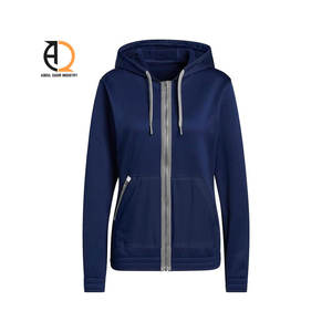 Sudadera con Capucha de Manga Larga, Ajustada, Informal, Básica, Lisa, de Forro Polar para Mujer - Product Image 3