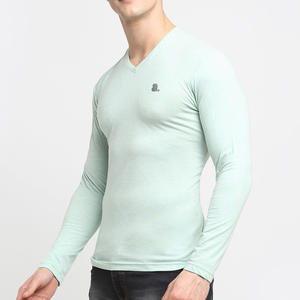 Wholesale <b>Men</b> Long Sleeve <b>V</b> <b>Neck</b> Cotton <b>T</b> <b>Shirt</b> <b>V</b> <b>Neck</b> <b>T</b> <b>Shirt</b> Custom Logo <b>Men</b> Long Sleeve <b>V</b> <b>Neck</b> Tee - Product Image 3