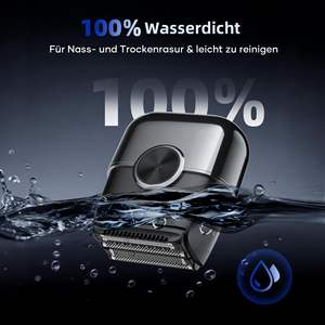 Afeitadora Eléctrica Portátil Mini USB Recargable para Hombre, IPX7 Impermeable, Afeitadora en Seco/Húmedo, Múltiples Cabezales de Afeitado para Cara y Barba - Product Image 6