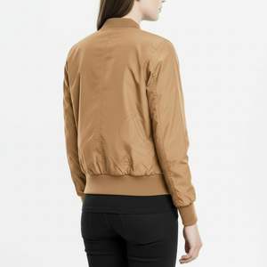 Nouvelle veste bomber rétro américaine pour femmes, printemps automne, streetwear décontracté, veste coupe-vent unisexe, veste bomber beige pour couple - Product Image 2
