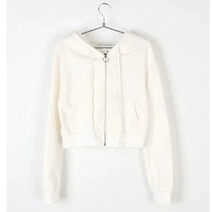 เสื้อฮู้ดทรงหลวมสำหรับผู้หญิงมีซิปรูดขึ้นมีซิปสีพื้นเสื้อครอปวิ่งใส่ได้ทุกวันสำหรับฤดูใบไม้ผลิพิมพ์เทคนิคสไตล์เกาหลี - Product Image 3