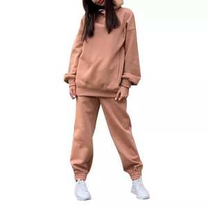 Conjuntos Deportivos para Mujer, Sudadera con Capucha y Pantalones Deportivos Holgados, Ropa Deportiva Informal para Mujer, OEM Personalizado - Product Image 1