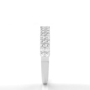 925แหวนเงินสองโทนสีสเตอร์ลิงพร้อม14K VVS Moissanite เพชรฮาโลหมั้นแหวนแต่งงานเครื่องประดับที่ดีสำหรับผู้หญิง - Product Image 4