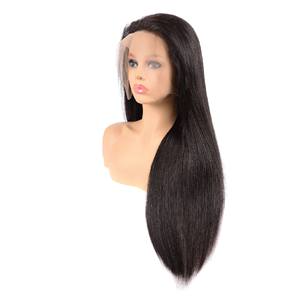 KBETH KIMK Perruques de cheveux humains chinois vierges lisses naturels de luxe sans colle Full Lace Perruques uniques brun clair pour Swiss Lace - Product Image 3