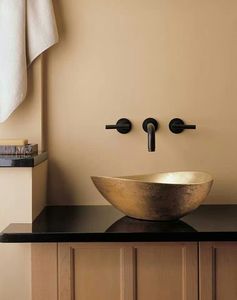 Hand Polished Brass <b>Sink</b> For Sophisticated <b>Bathroom</b> Interior With Smooth Texture And Metallic Glow - Product Image 2