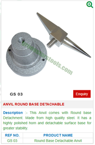 Anvil Round Base Amovible GS 03 Outils de bijouterie pour bijoutiers - Product Image 2
