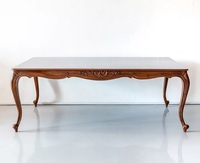 Offre Spéciale – Ensemble de 6 Tables à Manger en Bois Massif Sculpté, Luxe Moderne, Écologique et Durable, pour Restaurants Commerciaux