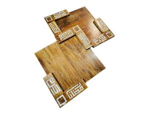 Bandeja Acrílica de Madera Hecha a Mano con Incrustaciones de Perlas Elegante Bandeja Decorativa para Caramelos de Chocolate Toffee Dulces Eid Ramadan - Product Image 1