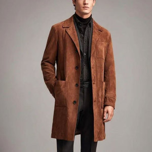 Gabardina Clásica Premium para Hombre, Cuero de Gamuza, Textura Suave, Estilo Atemporal, Características Ecológicas y Transpirables, Personalizable - Product Image 1