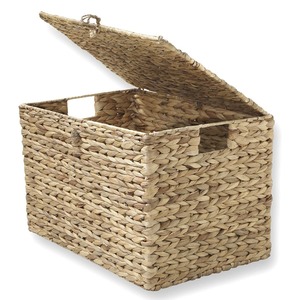Functional water hyacinth box <b>large</b> <b>storage</b> container good price weave <b>trunk</b> chest wholesale - Product Image 3